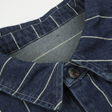 Vertical Stripe Denim Shirt