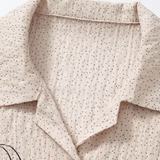 Emboss Print Pink Shirt