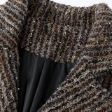 Multicolor Tweed Double Breasted Jacket