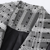 Contrast Lace Plaid Dot Loose Jacket