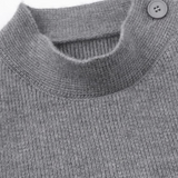 Relaxed Button Design Knit