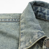 Pearl Letter Denim Shirt