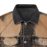 Spray Paint Washed Denim Jacket