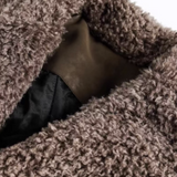 Exotic Pattern Fur Collar Down Jacket