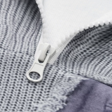 Fake Two Broken Half Zip T