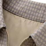 Plaid Contrast Pocket Short Bomber Jacket
