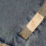 Distressed Cloth Patch Denim Jacket
