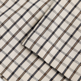 Asymmetry Plaid Letter Shirt