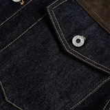 Suede Panel Denim Jacket