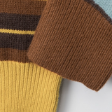 Multiple Stripe Polo Cardigan