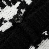 Abstract Jacquard Cardigan