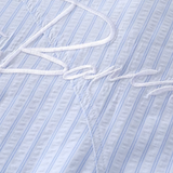 Embroidery Letter Stripe Shirt