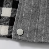 Plaid and Stripe Patchwork Jacket