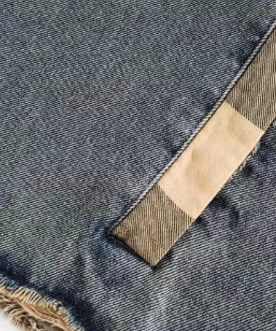 Distressed Cloth Patch Denim Jacket
