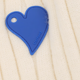 Contrast Heart Embroidery Sweater