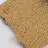 Stately Pattern Distressed Sweater