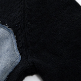 Half Zip Denim Docking Cardigan