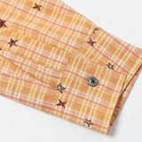 Cheerful Star Print Check Shirt