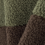 Color Patch Faux Fur Jacket