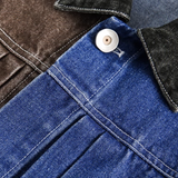 Retro Color Patch Denim Jacket