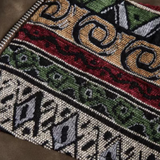 Exotic Pattern Fur Collar Down Jacket