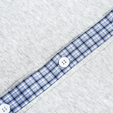 Fake Two Plaid Docking Shirt