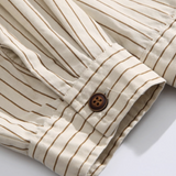 Basic Stripe Button Shirt