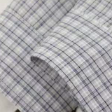 Curved Floral Embroidery Check Docking Shirt