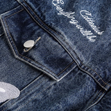 Contrasting Butterfly Denim Jacket