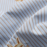 Animal Embroidery Stripe Shirt
