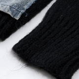 Half Zip Denim Docking Cardigan