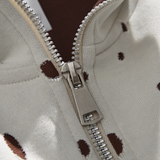 Half Zip Broken Design Sweat