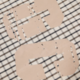 Asymmetry Plaid Letter Shirt