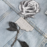 Rose Embroidery Denim Jacket