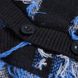 Color Point Broken Style Cardigan