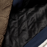 Balance Block Faux Fur Down Jacket