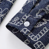 Floral Geometric Jacquard Shirt