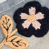 Relaxed Embroidery Denim Pants