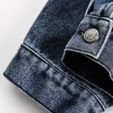 Asymmetry Check Patchwork Denim Jacket