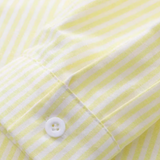 Flower Embroidery Stripe Shirt