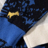 Abstract Blue Motif Sweater