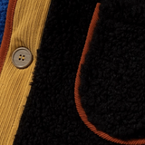 Cheerful Color Block Cozy Fur Jacket