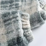 Toy Bear Applique Check Down Jacket