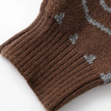 PU Stitching Geometric Jacquard Carigan