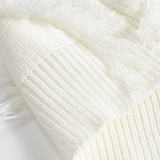 Asymmetry Fringe Block Cardigan