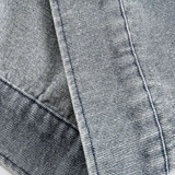 Broken Design Washed Denim Jacket