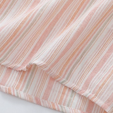 Stripe Lace Corn Appliqué Shirt