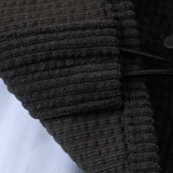 Fake Two Drawstring Shirt Jacket