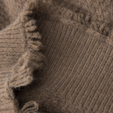 Leopard Jeresy Fringe Cardigan