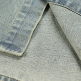 Pearl Letter Denim Shirt